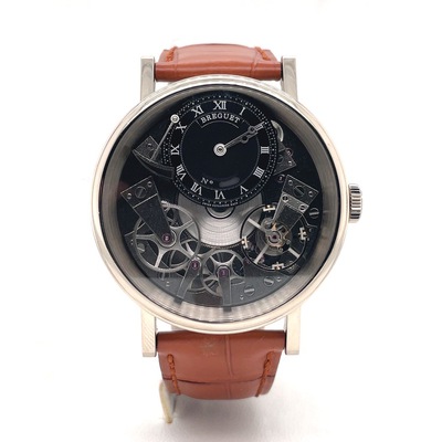 Pre-owned Breguet Tradition Hand-Wind Men's Watch 7057BB/G9/9W6 (black, arb2957)