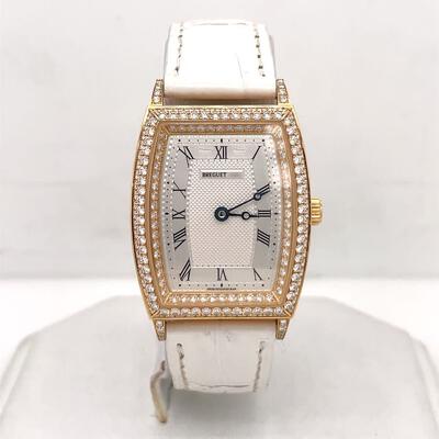 Pre-owned Breguet Heritage Automatic Diamond Silver Dial Ladies Watch Model 8671 (black, arb2958)