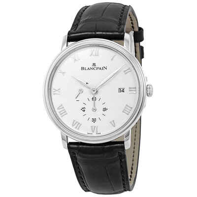 Blancpain Villeret Small Seconds Date & Power Reserve Mechanical Mens Watch 6606-1127-55B (black, arb648)