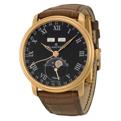 Blancpain Villeret Complete Calendar 8-Day Mens Watch Article: 6639-3637-55B (black, arb657)