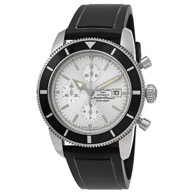 Breitling Superocean Heritage Chrono A1332024/G698.135S.A20S.1 Automatic Mens Silver Dial Chronograph Watch (black, arb696)