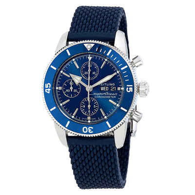 Men's Breitling Superocean Heritage II Chronograph Automatic Blue Dial Watch A13313161C1S1 (blue, arb690)