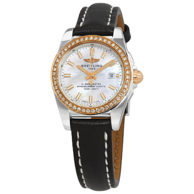 Breitling Quartz Mother of Pearl DiaL Ladies Watch C7234853/A791BKLT (black, arb1119)