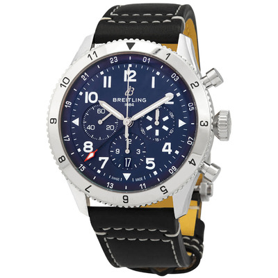 AB04451A1C1X1 Breitling Super AVI Mens Chronograph Automatic Blue Dial (black, arb1752)