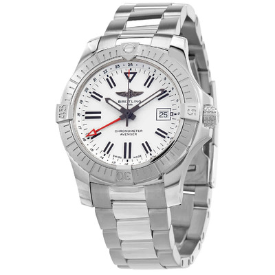 Breitling Avenger Automatic Chronometer White Dial Mens Watch A3239710 A32397101A1A1 (arb1037)