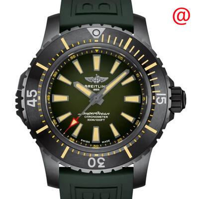 Pre-Owned Breitling Superocean Automatic Green Dial Mens Watch V17369241L1S2 (black, arb1798)