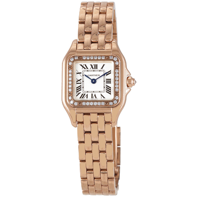 Pre-owned Cartier Panthere De Cartier Diamond Silver Dial Ladies Watch WJPN00 (36 diamonds) WJPN0008 (blue, arb24042)