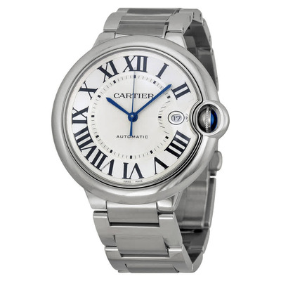 Cartier Ballon Bleu de Cartier Silver Opaline Dial Stainless Steel Automatic Mens Watch W69012Z4 (blue, arb2885)
