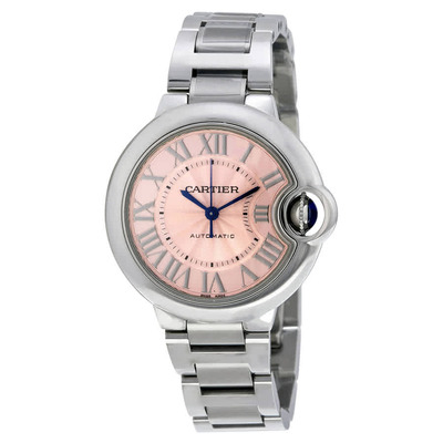 Cartier Ballon Bleu W6920100 - Ladies Stainless Steel Pink Dial Automatic Watch (blue, arb2894)