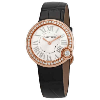 Cartier Ballon Blanc de Cartier WJBL0005 18kt Pink Gold Diamond Watch (black, arb2608)