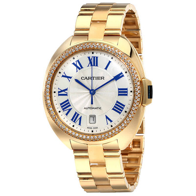 Cartier Cle Flinque Sunray Effect Dial 40mm Watch WJCL0010 (blue, arb2423)