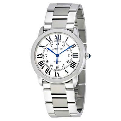 Cartier Ronde Solo Silver Opaline Automatic Ladies Watch WSRN0012 (black, arb2292)