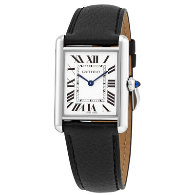 Cartier Tank Quartz Silver Dial Ladies Watch WSTA0041 (black, arb2007)