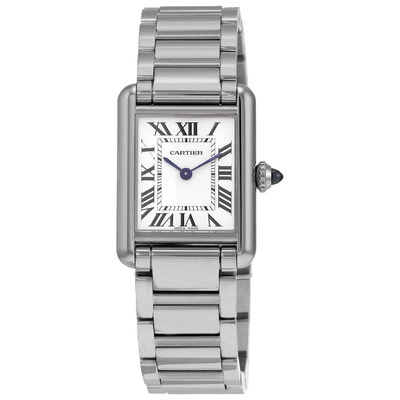 Cartier Tank Quartz Silver Dial Ladies Watch WSTA04968 WSTA0051 (arb17399)