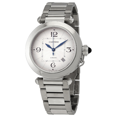 Pre-owned Cartier Pasha Automatic Silver Dial Mens Watch WSPA0009 (blue, arb13301)