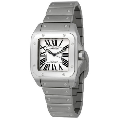 Pre-owned Cartier Santos 100 Mens Watch W200737G (black, arb3007)