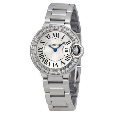 Cartier Ballon Bleu Ladies Watch 18kt White Gold with Diamonds - Model WE9003Z3 (blue, arb2231)