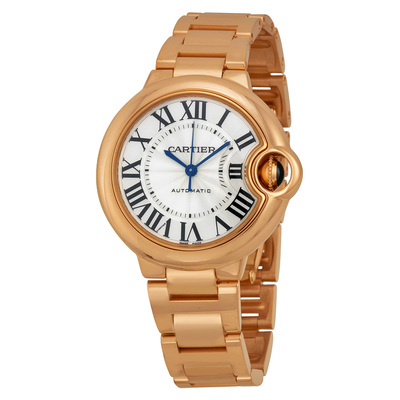 Pre-owned Cartier Ballon Bleu De Cartier Silver Opaline Dial Ladies Watch W6920096 (blue, arb18014)
