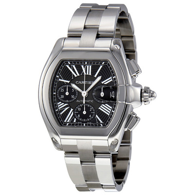 Pre-owned Cartier Roadster Chrono Automatic Black Dial Mens Watch W62020X6 (black, arb23910)