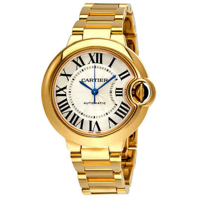 Cartier Ballon Bleu de Cartier Ladies Watch WGBB0005 Yellow Gold Silvered Opaline Dial (black, arb2256)
