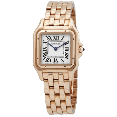 wgpn0007 Cartier Panthere De Cartier Silver Dial 18kt Pink Gold Ladies Watch (blue, arb17108)