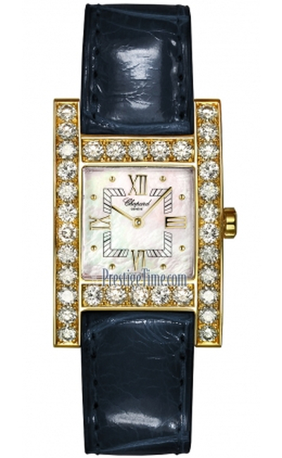 Chopard H Watch Laides 106805-0001 Mother of Pearl Dial Alligator Blue Leather Dress Watch Swiss Made (blue, arb1594)