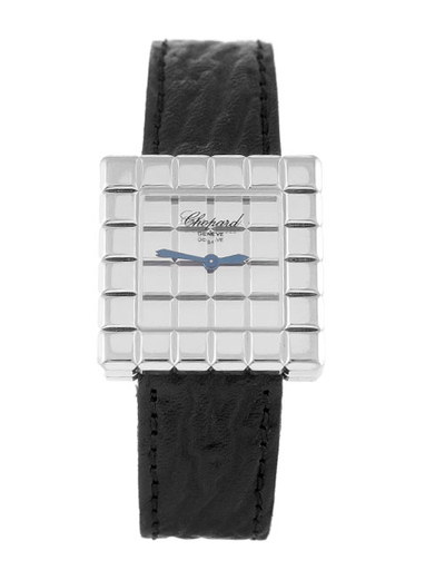 Chopard Ice Cube Silver Dial 18kt White Gold Ladies Watch Reference 127407-1001 (black, arb1606)