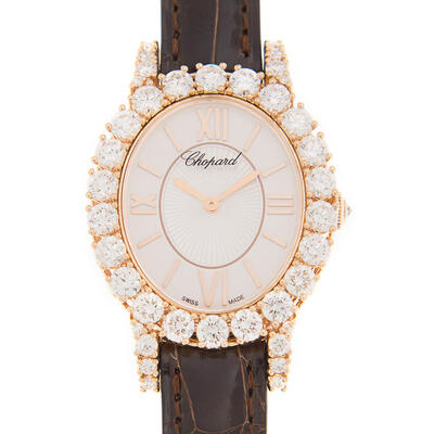 Chopard L'Heure du Diamant 139384-5104: Hand-Wind Diamond White Dial Unisex Watch (brown, arb1459)