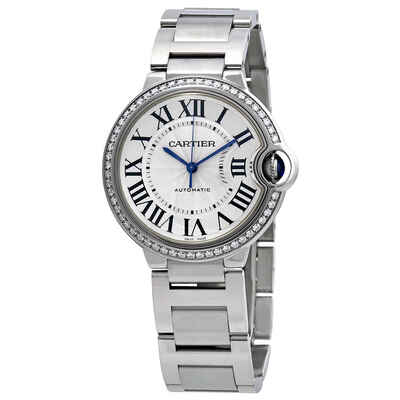 Cartier Ballon Bleu 36mm Automatic Diamond Ladies Watch W4BB0017 (blue, arb1981)