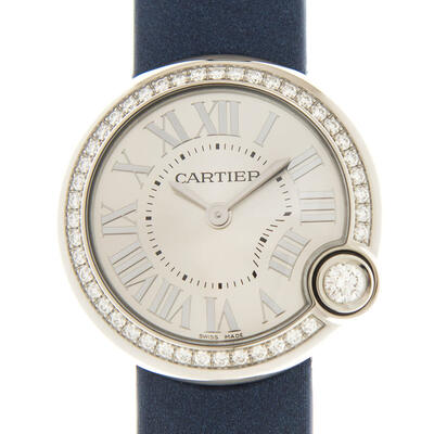Cartier Ballon Blanc De Cartier Quartz Diamond Silver Dial Ladies Watch W4BL0003 (blue, arb1991)