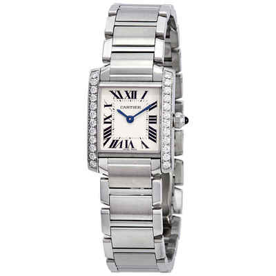 Cartier Tank Francaise w4ta0008 Silver Dial Ladies Watch (blue, arb2864)