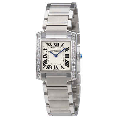 Cartier Tank Francaise Silver Dial Ladies Watch W4TA0009 (blue, arb2865)