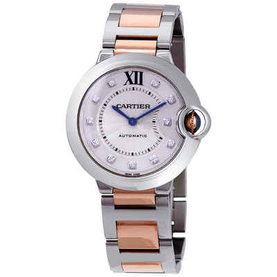 Cartier Ballon Bleu Automatic Ladies Two Tone Watch W3BB0018 (blue, arb1974)