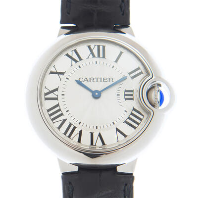 Cartier Ballon Bleu Quartz Silver Guilloche Dial Ladies Watch WSBB0034 (black, arb2450)