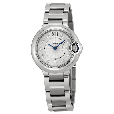 Cartier Ballon Bleu WE902073 Silver Diamond Dial Ladies Watch (blue, arb2246)