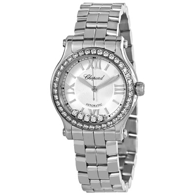 Chopard Happy Sport Automatic Diamond Silver Dial Ladies Watch REF 278573-3014 (arb2855)