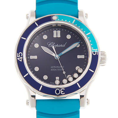 Chopard Happy Sport Ladies Watch 278587-3001 Automatic Chronometer Blue Dial (blue, arb1638)