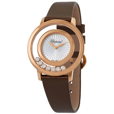 Chopard Happy Diamonds Icons 209429-5001 - Ladies' Watch Mother of Pearl Dial Rose Gold Case (brown, arb1923)
