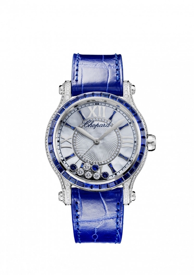 Chopard Happy Sport Pearl Dial Diamond Watch for Ladies Model: 274891-1003 (blue, arb1934)