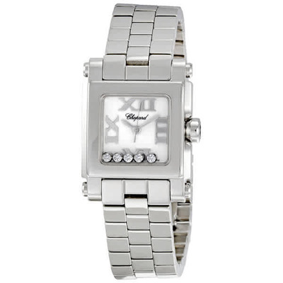Chopard Happy Sport 278516-3002 - Square Steel Watch with Diamonds (arb2834)