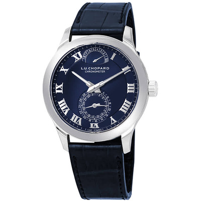 Chopard L.U.C Quattro Blue Dial Platinum Men's Watch 161926-9001 (blue, arb13757)