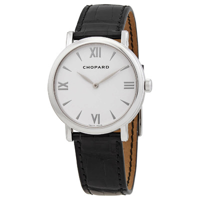 Chopard Classic Hand-Wind White Dial Ladies Watch, Item 163154-1201 (black, arb2813)