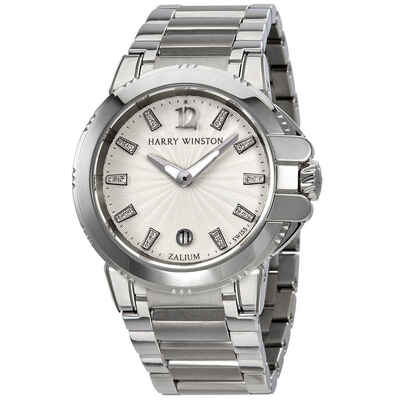 Harry Winston OCSQHD36ZZ004 Ocean Sport Silver Diamond Dial Zalium Ladies Watch (arb1898)