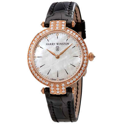 Harry Winston Premier White Mother Of Pearl Dial Ladies Watch PRNQHM31RR001 (black, arb1903)