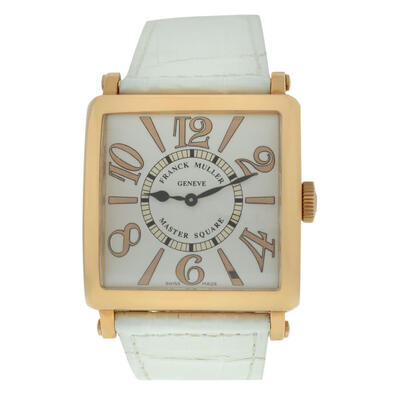 Pre-owned Franck Muller Master Square Quartz White Dial Mens Watch 6002 H QZ REL 6/18 6002 H QZ REL 6/6 (black, arb17313)