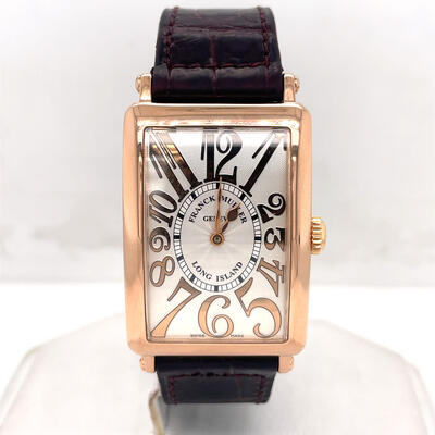 Pre-owned Franck Muller Long Island Quartz Silver Dial Ladies Watch 952 QZ REL (brown, arb20750)