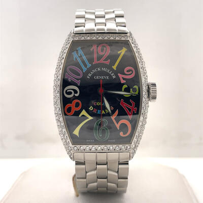 Franck Muller Cintree Curvex Color Dreams Automatic Diamond Black Dial Ladies Watch 5850 SC D (black, arb20751)