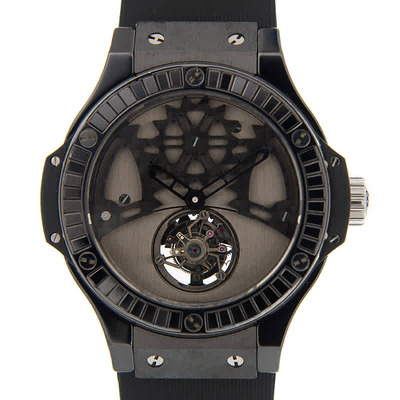Hublot Big Bang Tourbillon 305.CD.0002.RX.1900 Black Diamond Dial Mens Watch (black, arb2121)