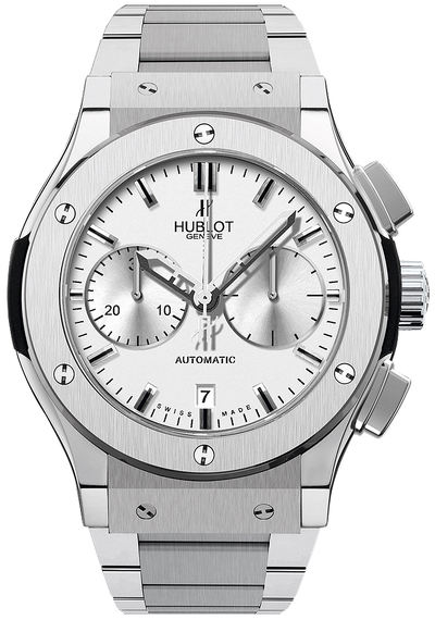Hublot Classic Fusion Chronograph Automatic Mens Watch 520.NX.2610 NX Silver Dial 520.NX.2610.NX (arb3367)
