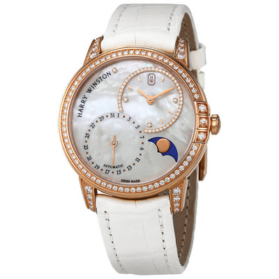 Harry Winston MIDAMP36RR001 Midnight White Mother Of Pearl Dial Automatic Ladies Watch (arb2555)